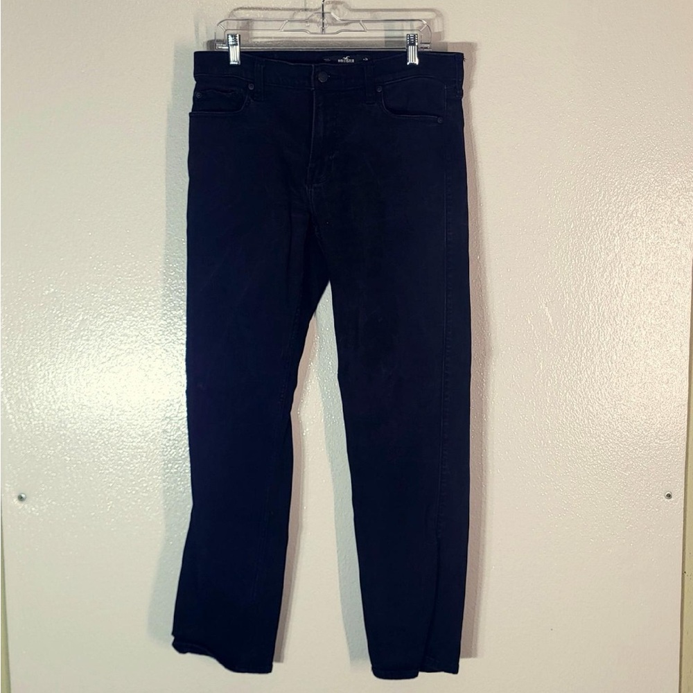 Hollister Jeans Mens 34 X 32 Faded Black Slim Stretch Flex Denim Jeans